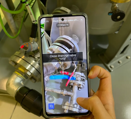 Visor en realidad aumentada de Augmented Factory - versión móvil